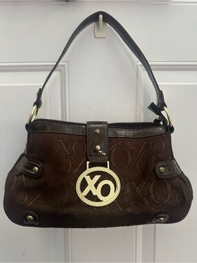 Y2K Vintage XOXO  Brown Shoulder Bag with Gold Accent
